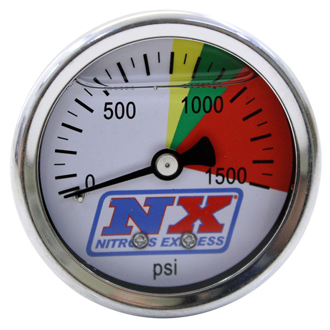 High Pressure Gauge: 0-1500 psi.